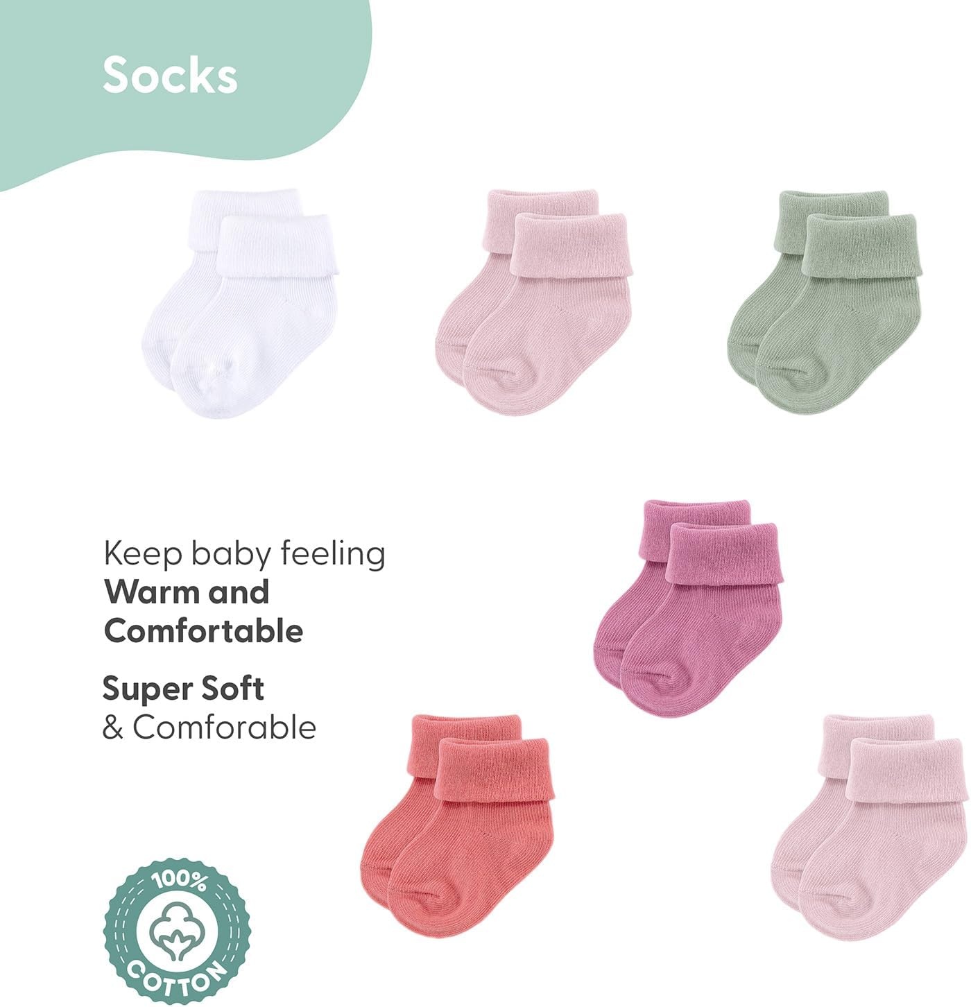 image:imageThe Peanutshell 23Piece Baby Girl Clothes Set 100 Cotton Newborn Essentials Must Haves Floral Pink amp Green