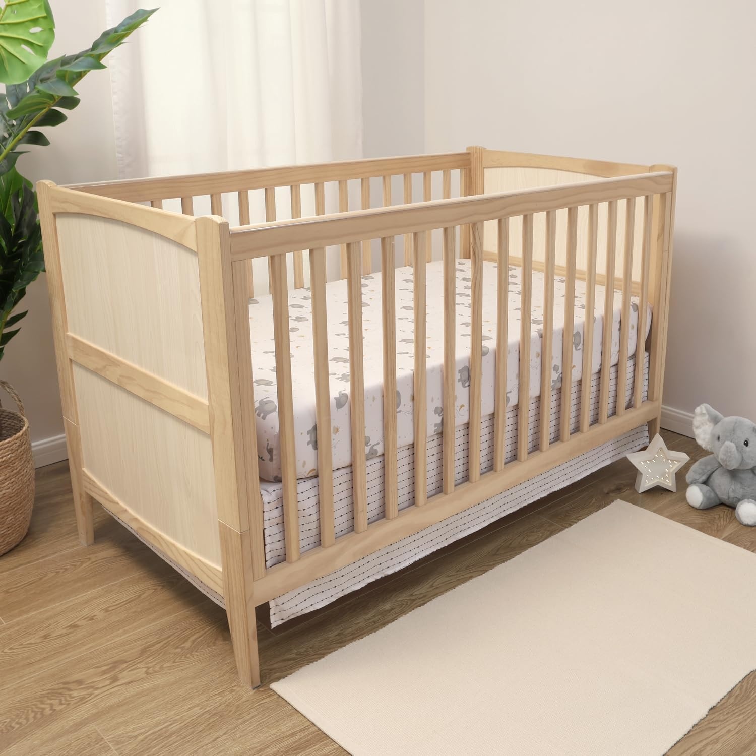 image:imageThe Peanutshell 3 Piece Elephant Whimsy Baby Crib Bedding Set Boy or Girl Nursery Decor Boy Crib Comforter Set Classic Neutral Ivory amp Cream Tones Quilt and Accessories Gender Neutral