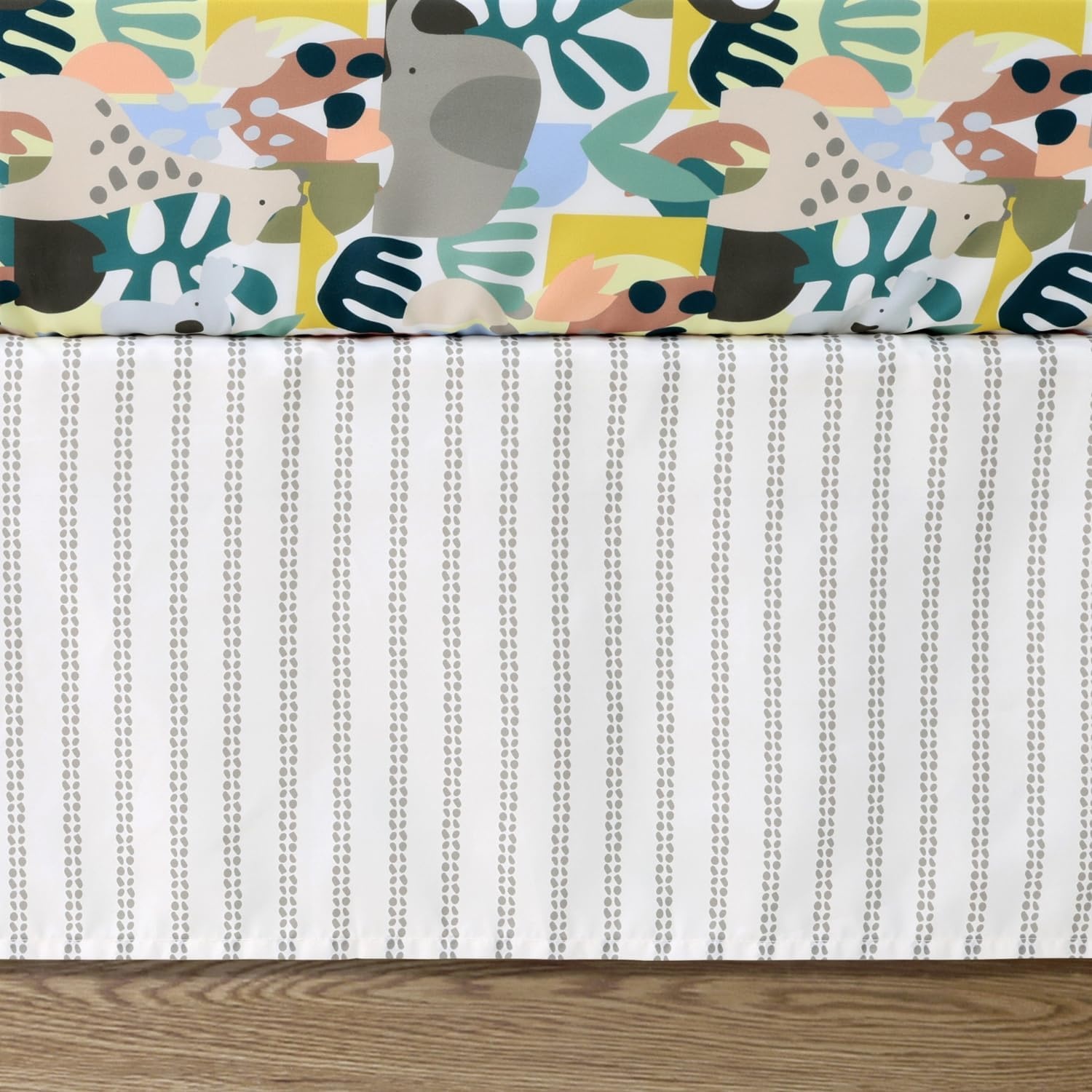 image:imageThe Peanutshell 3 Piece Safari Puzzle Baby Crib Bedding Set Boy Baby Boy Nursery Decor Crib Comforter Set Accessories Boy Modern Neutral Jungle