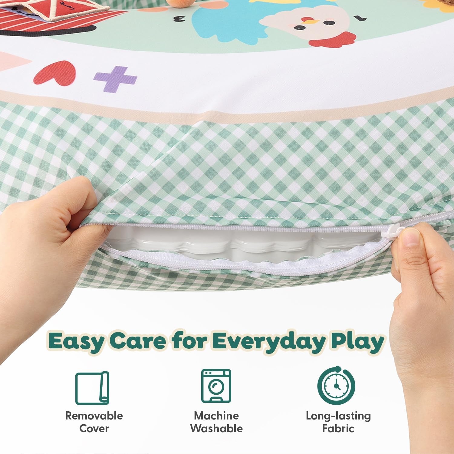 image:imageThe Peanutshell Play Ring Activity Center Gingham Farm