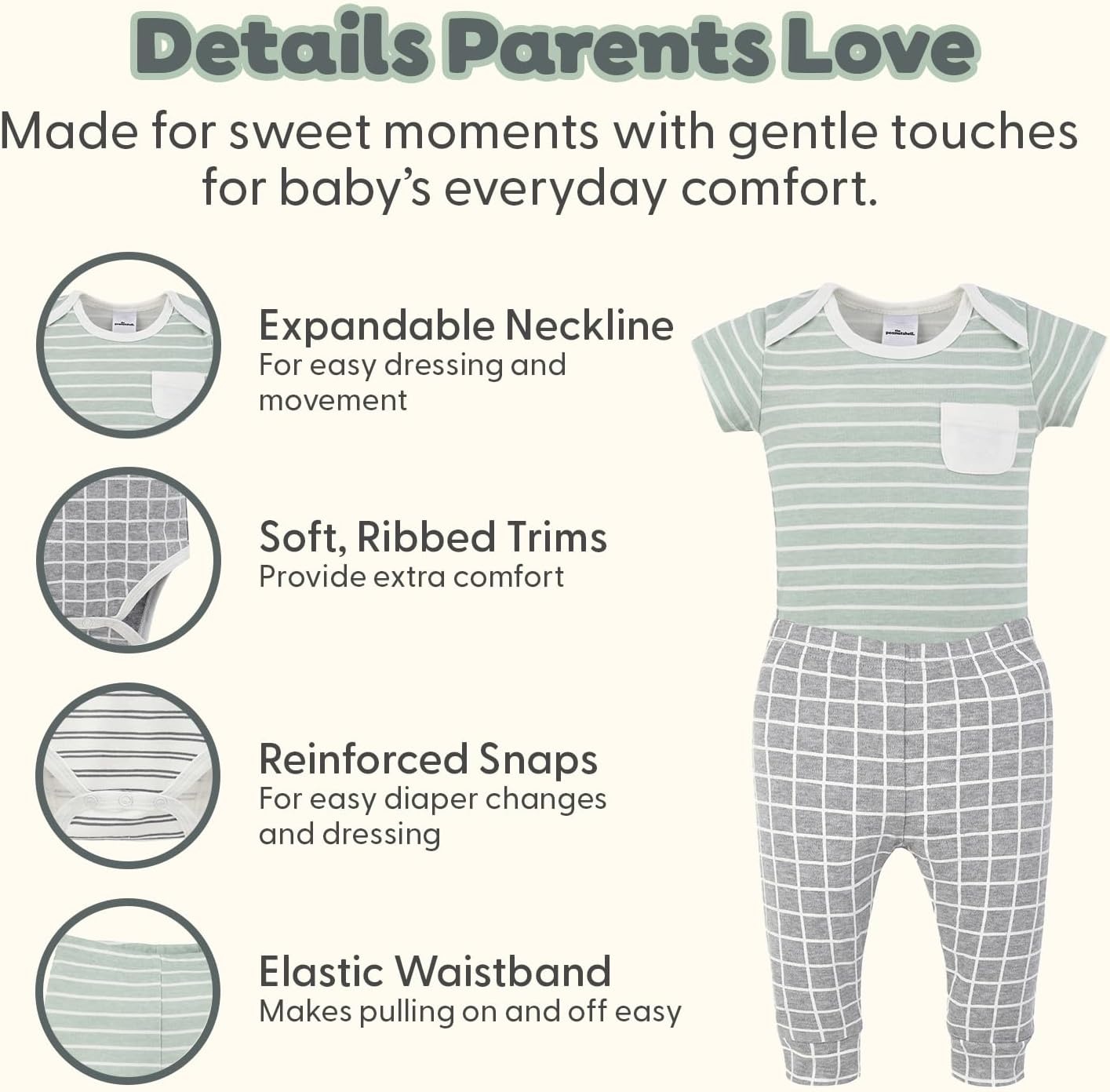 image:imageThe Peanutshell 15pc Baby Clothes Set Newborn 36 69 Easy Basics