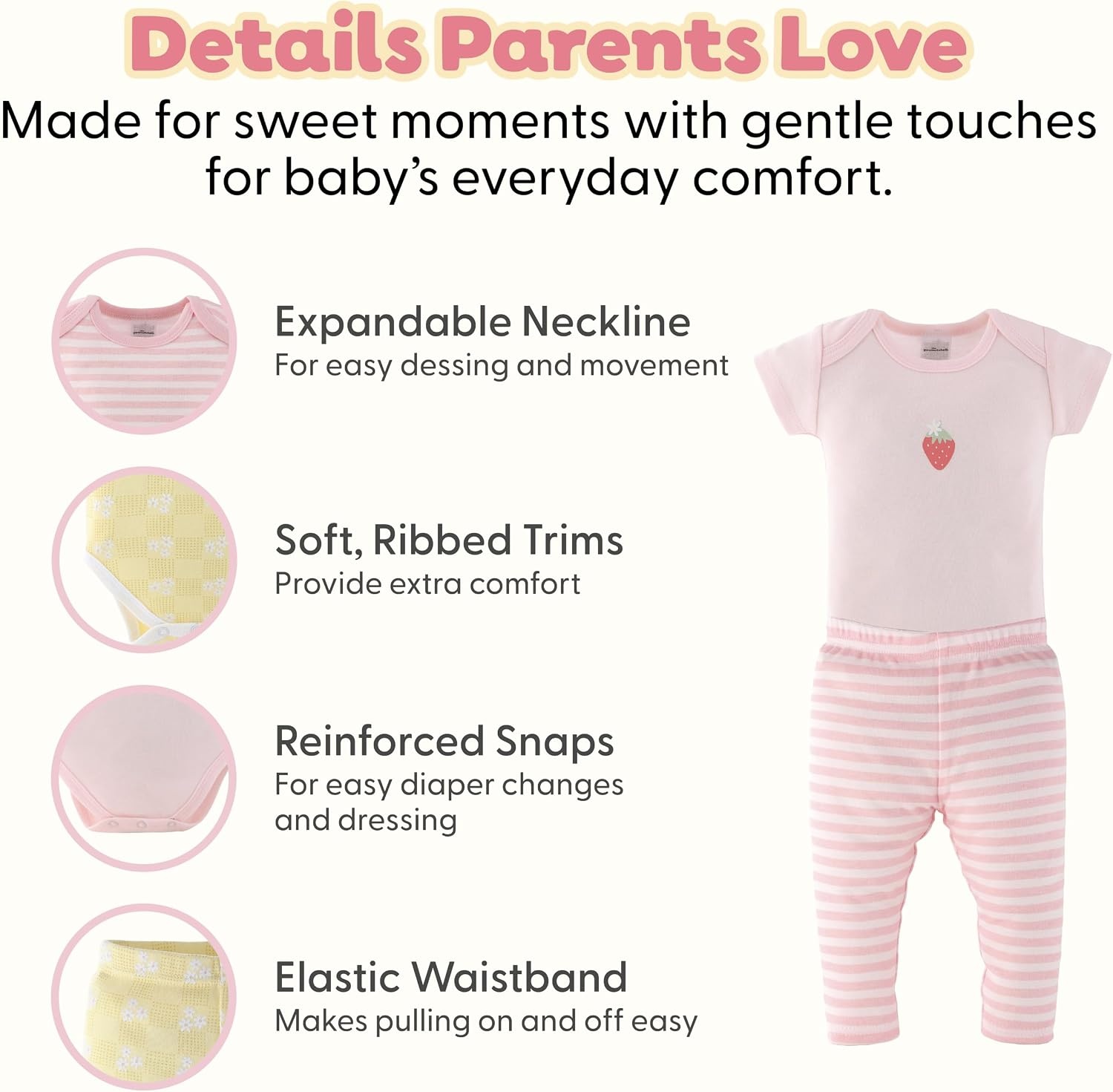 image:imageThe Peanutshell 23pc Newborn Girl Clothes 03 Months Baby Girl Clothes SetStrawberry Basket