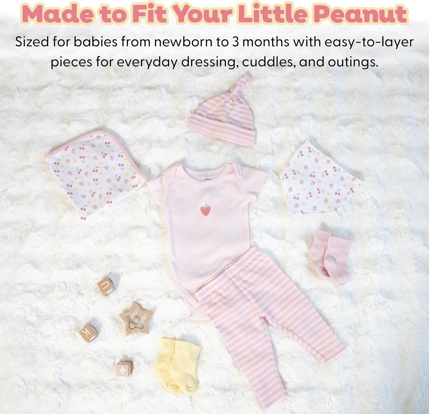 image:imageThe Peanutshell 23pc Newborn Girl Clothes 03 Months Baby Girl Clothes SetStrawberry Basket
