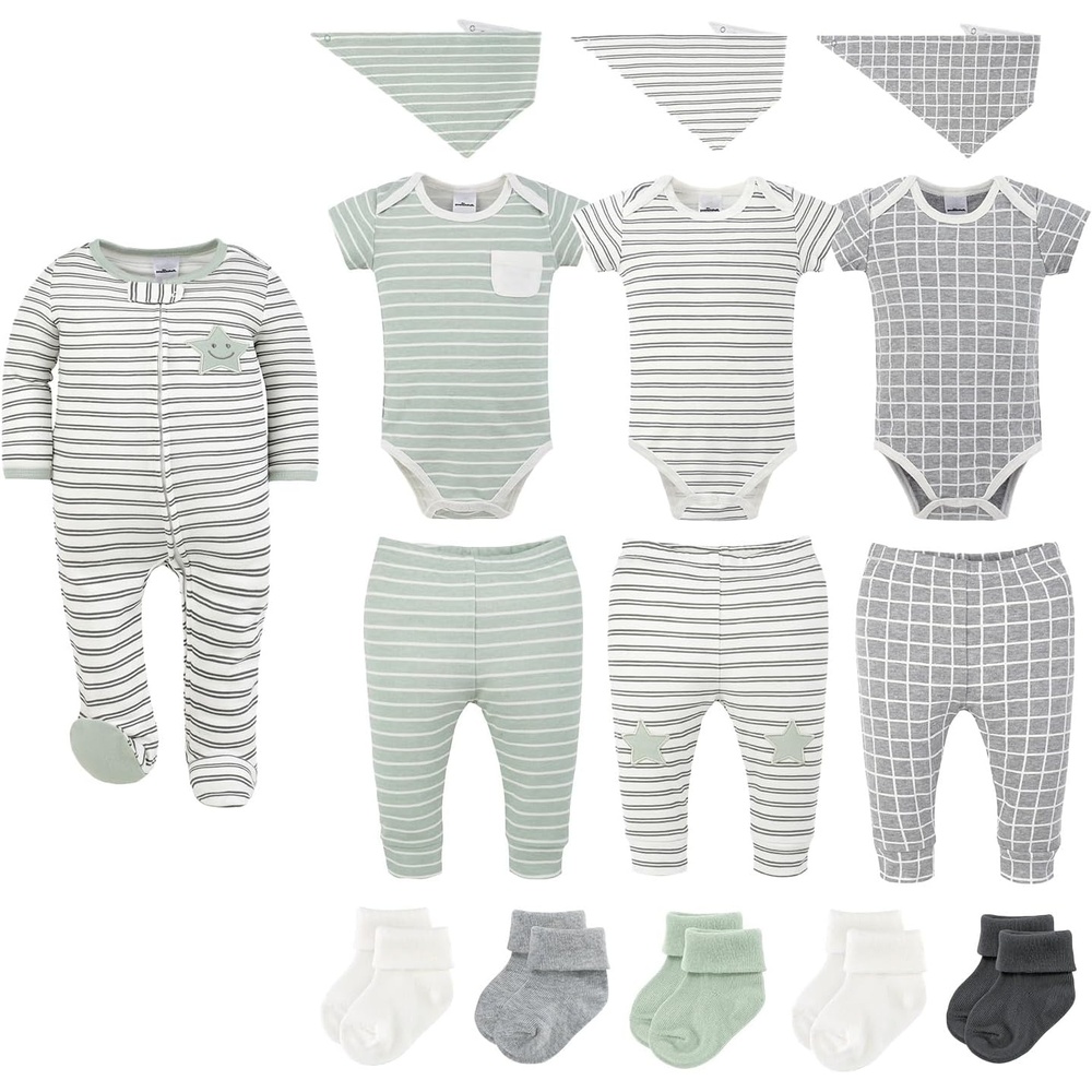 image:imageThe Peanutshell 15pc Baby Clothes Set  Newborn 36 69  Easy Basics
