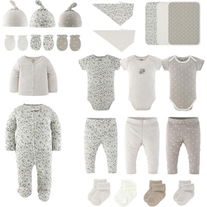 23pc Newborn Girl Clothes, 0-3 Months Baby Girl Clothes Set, Taupe Floral