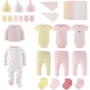 The Peanutshell 23pc Newborn Girl Clothes, 0-3 Months Baby Girl Clothes Set(Strawberry Basket)